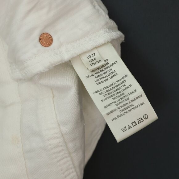 Free People WE THE FREE Living Good Vibrations Cutoff Shorts 27 White Denim B51 - Picture 5 of 5